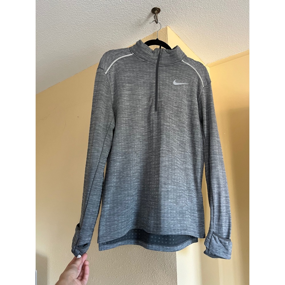 Women's Nike Running Medium Gray Quarter zip up sweater!
